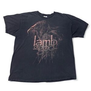 Vintage Y2K Lamb of God promo band tee metal black red size XXL men’s